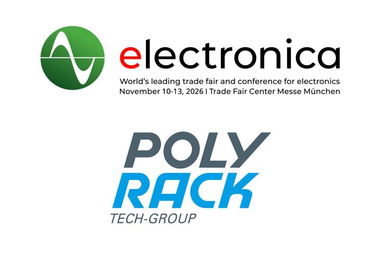 electronica 2026 and Poly Rack Tech-Group logos