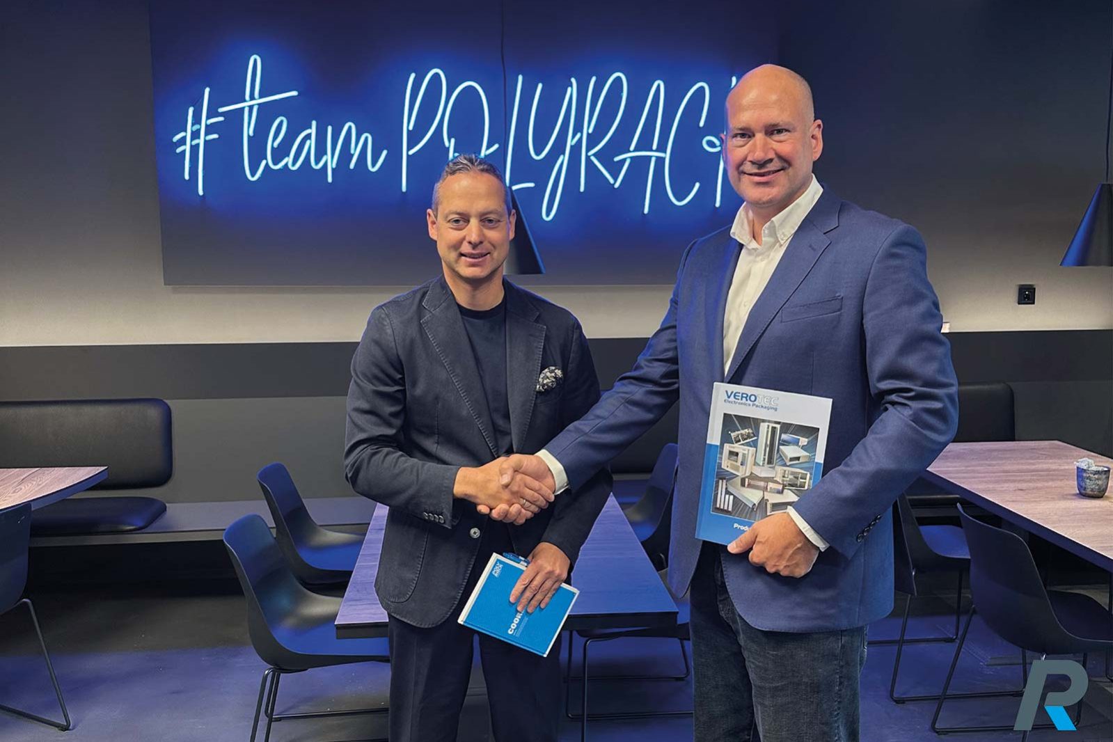 Andreas Rapp, CEO of the POLYRACK TECH-GROUP and Tim Armstrong, Managing Director of VEROTEC UK Andreas Rapp, CEO of the POLYRACK TECH-GROUP and Tim Armstrong, Managing Director of VEROTEC UK